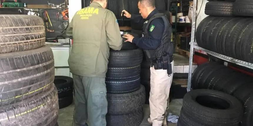 Pneus usados importados ilegalmente